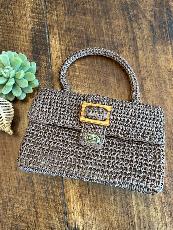 VTG Made in Japan Handbags - Vintage 1960s Raffia Woven Handbag | Made in Japan | Boho MCM